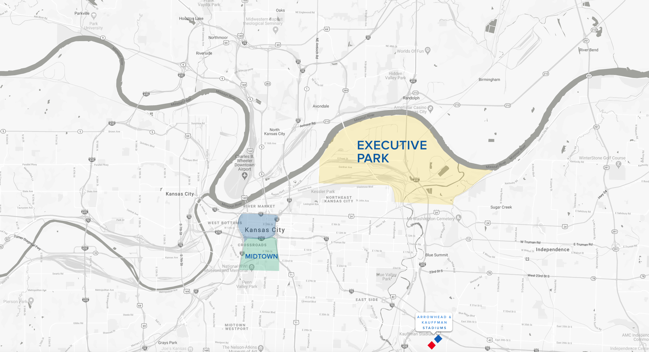 Executive Park Location Map